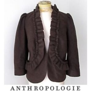 Elevenses Brown Wool Blazer Size 6